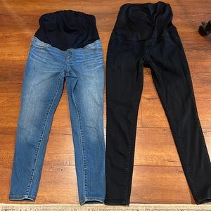 2 maternity skinny jeans